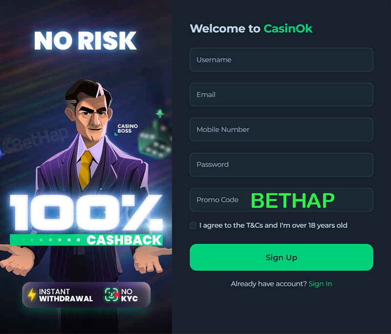 How to Register at Casinok?
