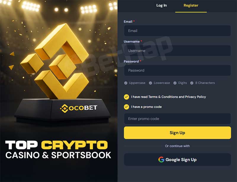 Registration at CocoBet: Less than a Minute