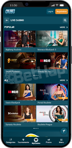 Coldbet Mobile Casino Games