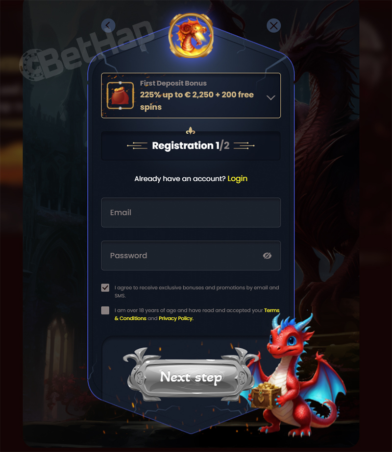DragonSlots Sign Up Process