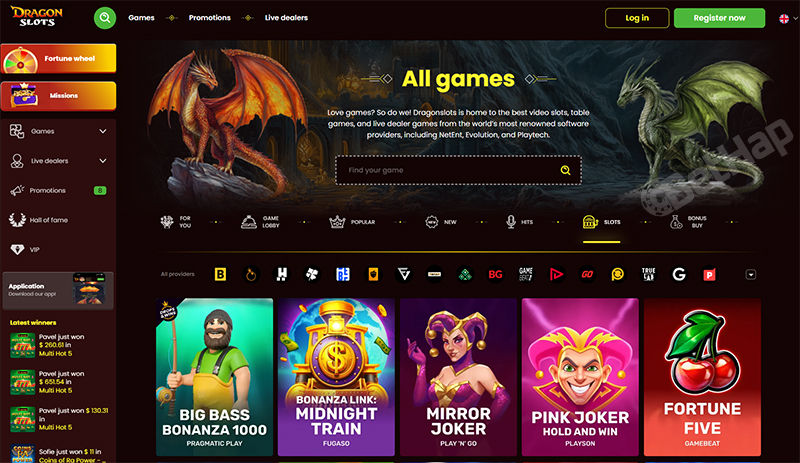 Dragonslots Casino Games