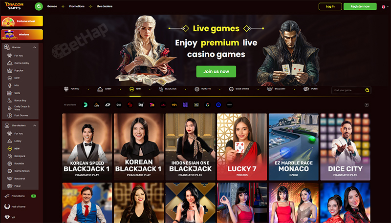 Dragon Slots Live Dealer Games