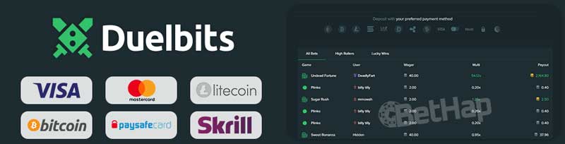Duelbits Payment Methods