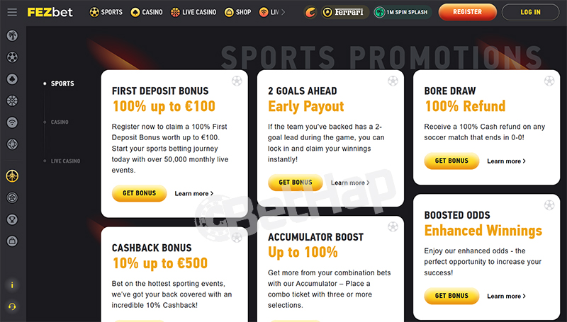 Fezbet Casino Bonuses for Registered Players