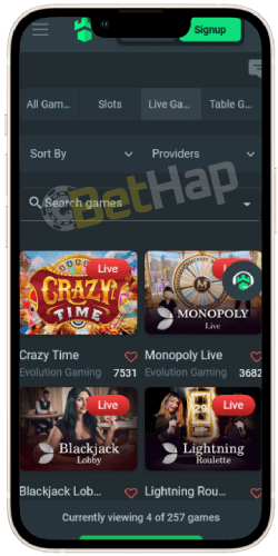 Gamdom App for Android devices