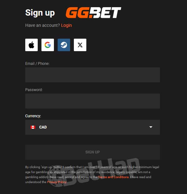 GGBet Mobile Registration and Log In
