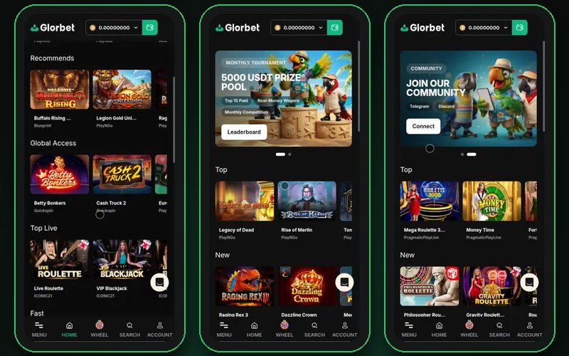 Glorbet in a Phone Browser
