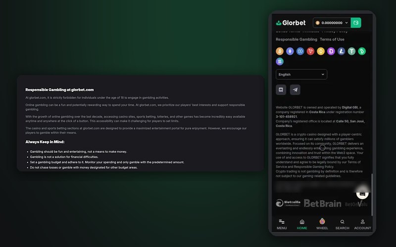 Glorbet Casino Fair Play and Licence Notes