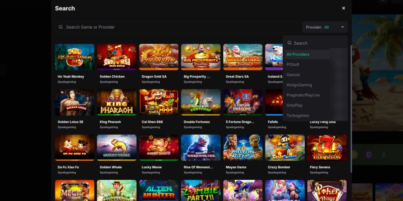 Glorbet Game Studios in the Provider Search