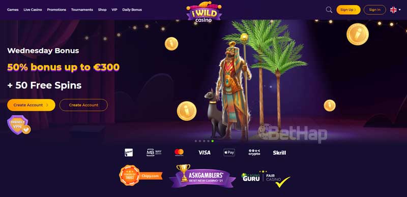 iWildCasino Design and Interface