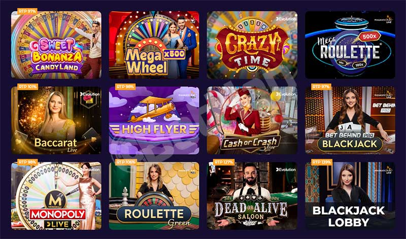 iWild Casino Live Section