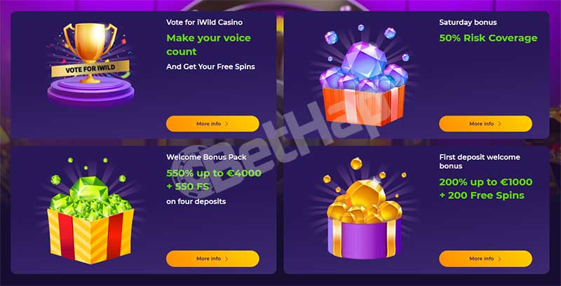 iWild Casino Bonuses and Promotions