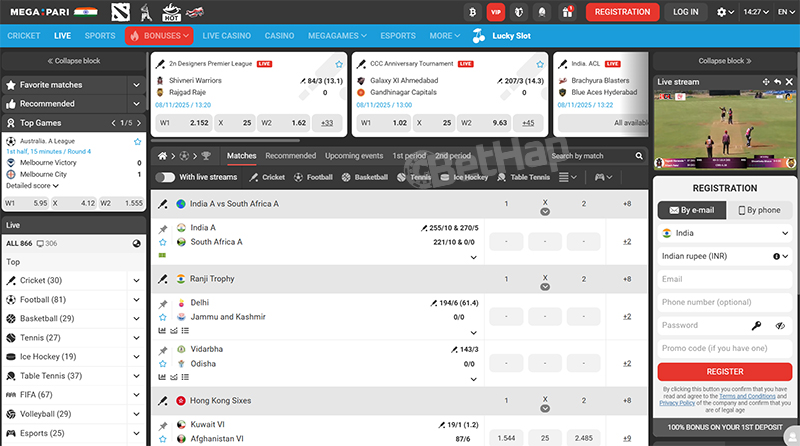 Megapari Sports Betting and Live Streaming