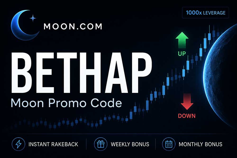 Moon promo code BETHAP banner shown after the signup referral offers table