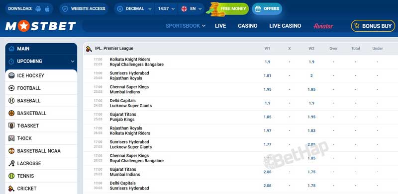 MostBet Sports Betting