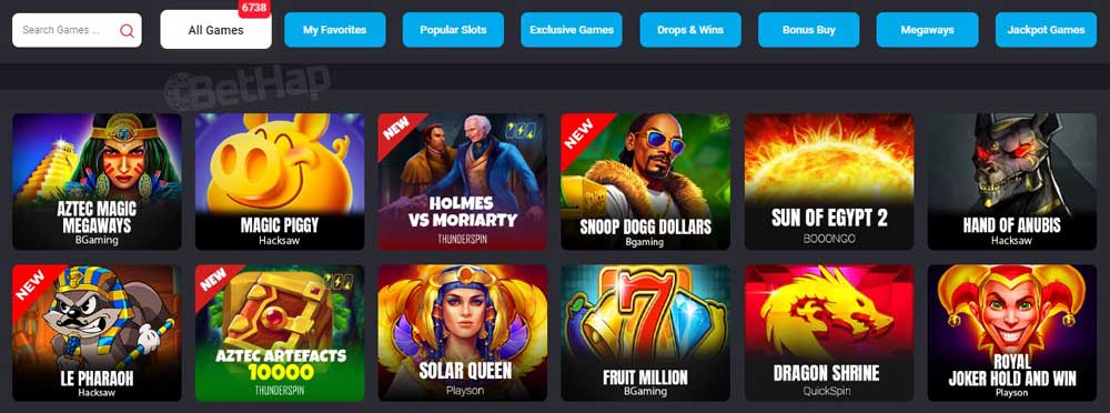 Features of MyStake Casino