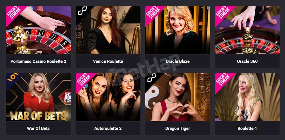 MyStake Live Casino Games