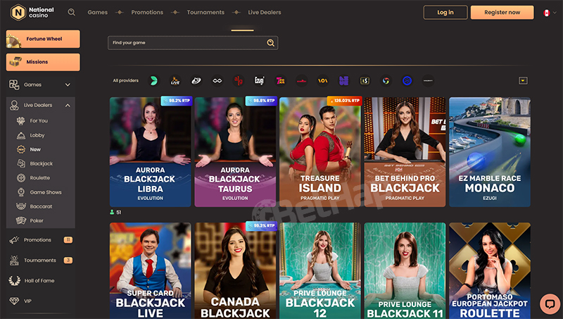 National Casino Live Dealer Games