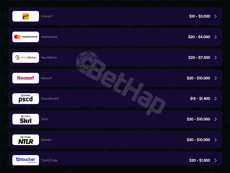NovaJackpot Payment Options