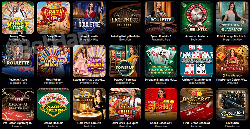 NV Казино Игри на живо