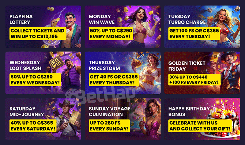 Playfina Promotions for Registered Players