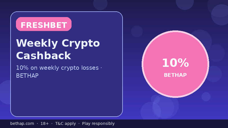Freshbet weekly crypto cashback