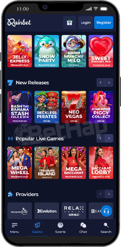 Casino and live casino on mobile