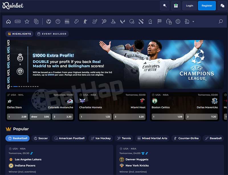 Rainbet Sports Betting