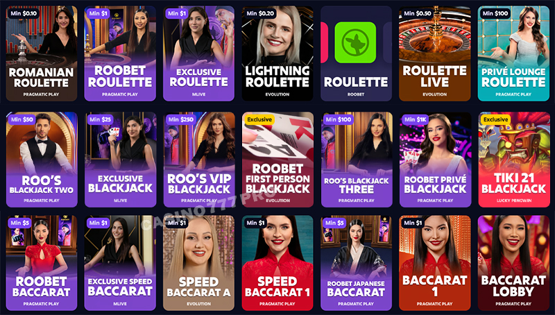 Roobet Live Casino