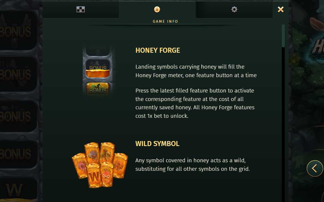 Symbols and Payouts at Honey Hunters Slot