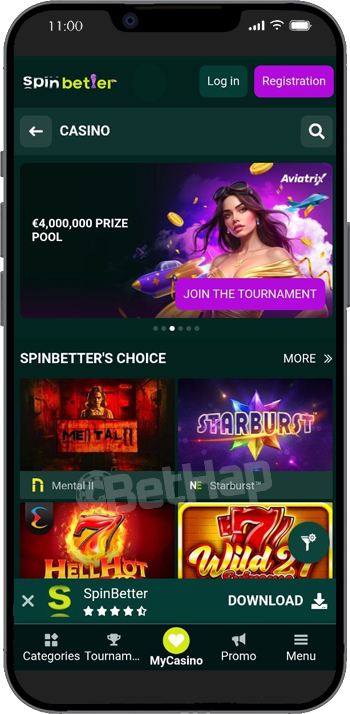 SpinBetter Casino App Experience
