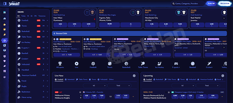 Spinight Sports Betting Section
