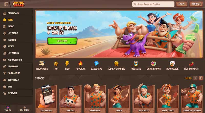 Stonevegas Gambling Options