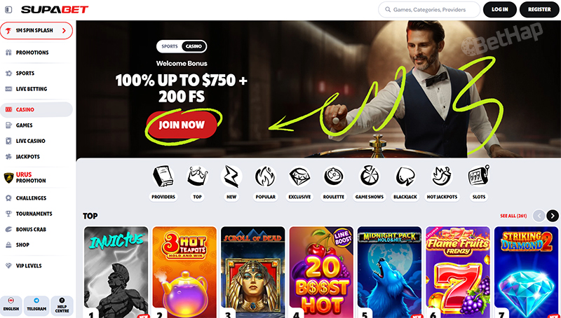 Supabet Welcome Bonus Package